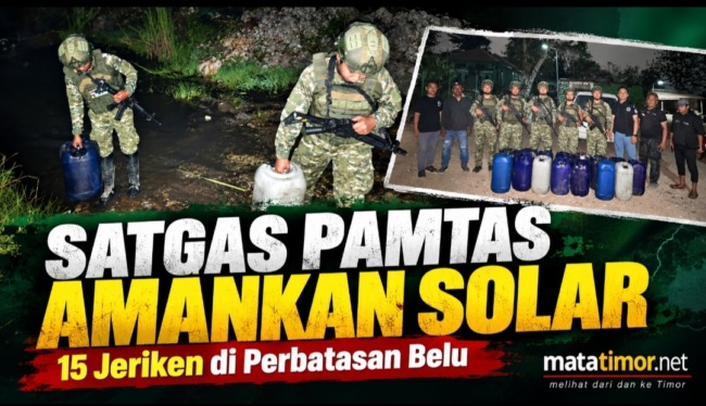 Satgas Pamtas Pos Nunura Gagalkan dugaan Penyelundupan BBM di Belu